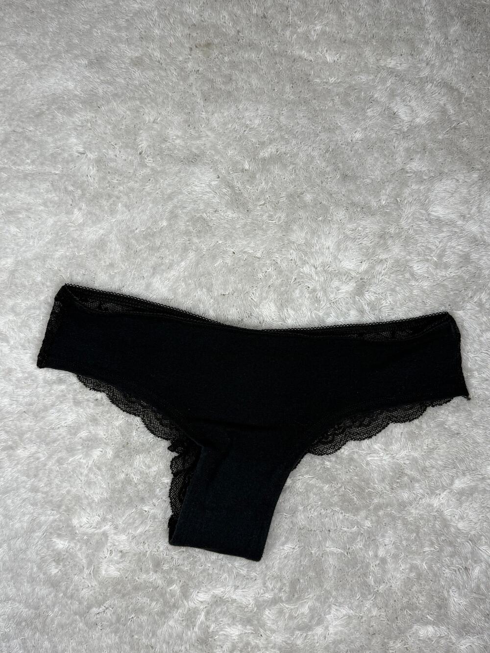 NWOT PINK VS Black Lace Back Low Rise Hipster XS Floral Lace